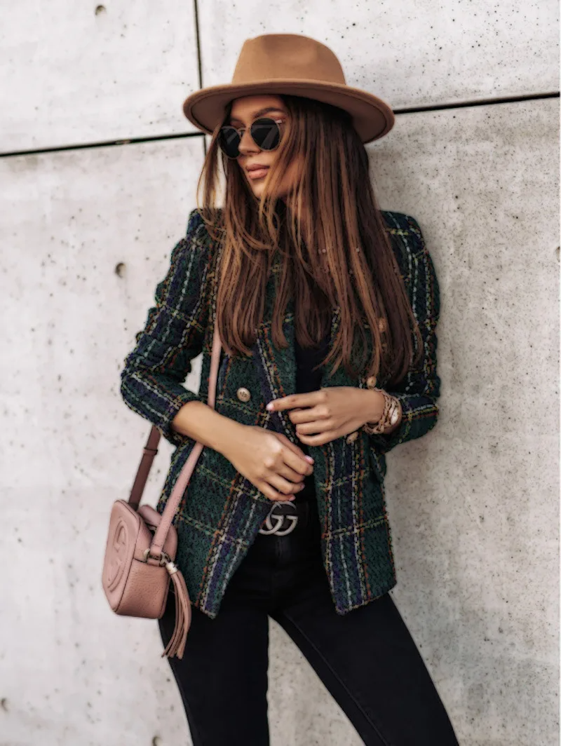 Verani | Double-Breasted Printed Blazer