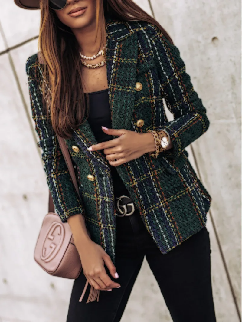 Verani | Double-Breasted Printed Blazer
