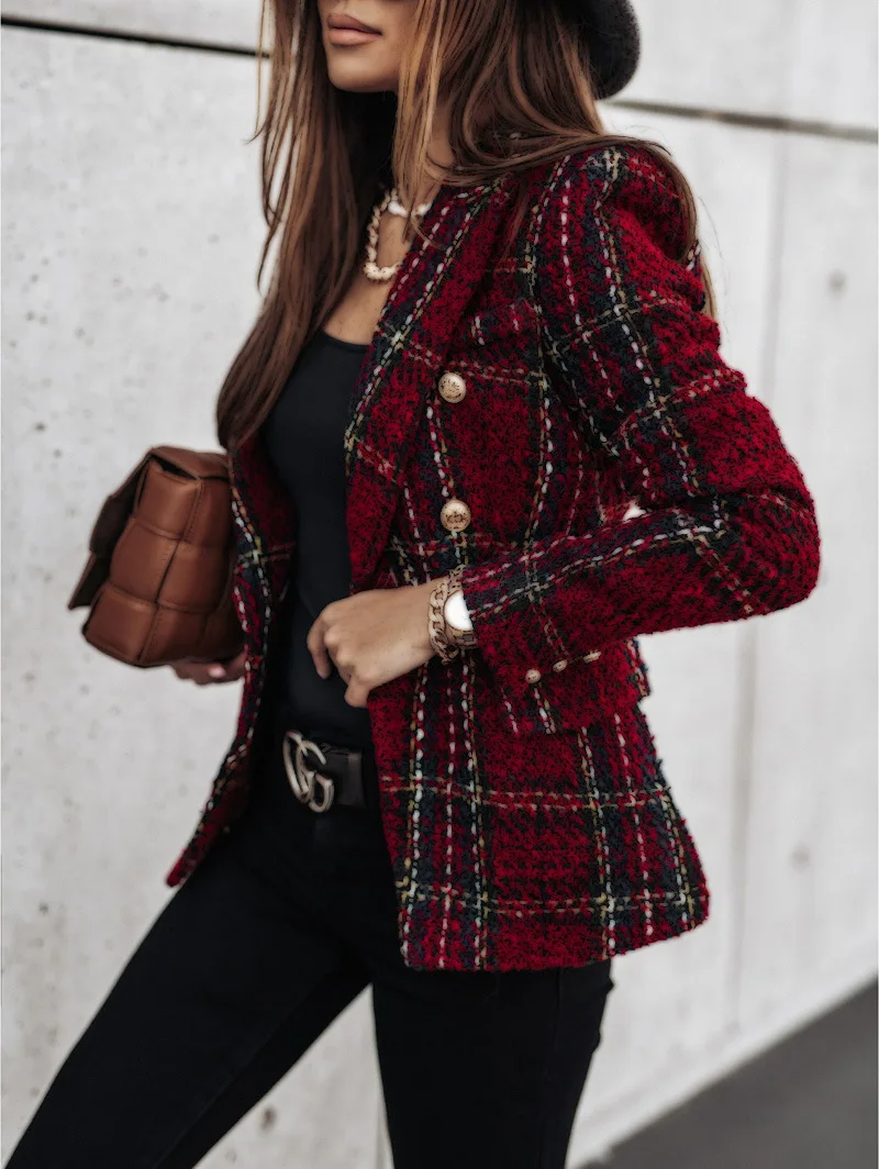 Verani | Double-Breasted Printed Blazer