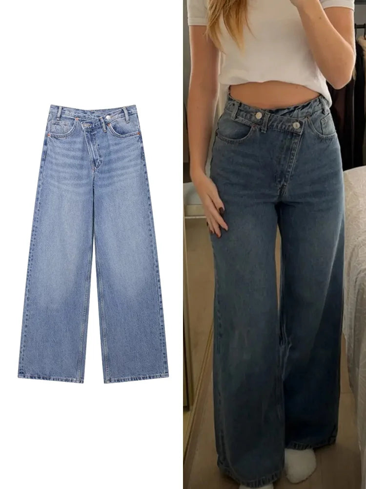 Verani Classic High-Waist Wide-Leg Denim Jeans