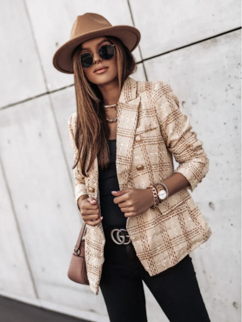 Verani | Double-Breasted Printed Blazer