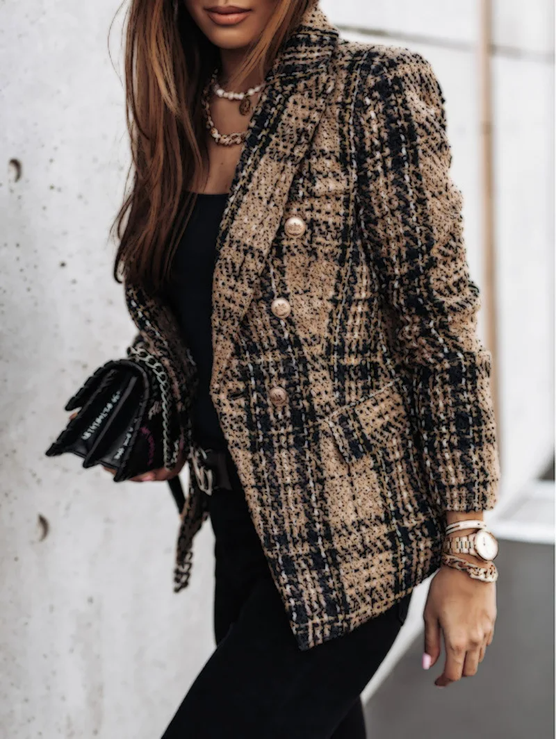 Verani | Double-Breasted Printed Blazer