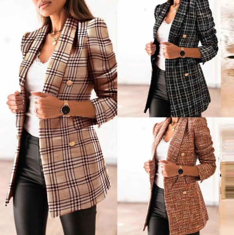 Verani | Double-Breasted Printed Blazer