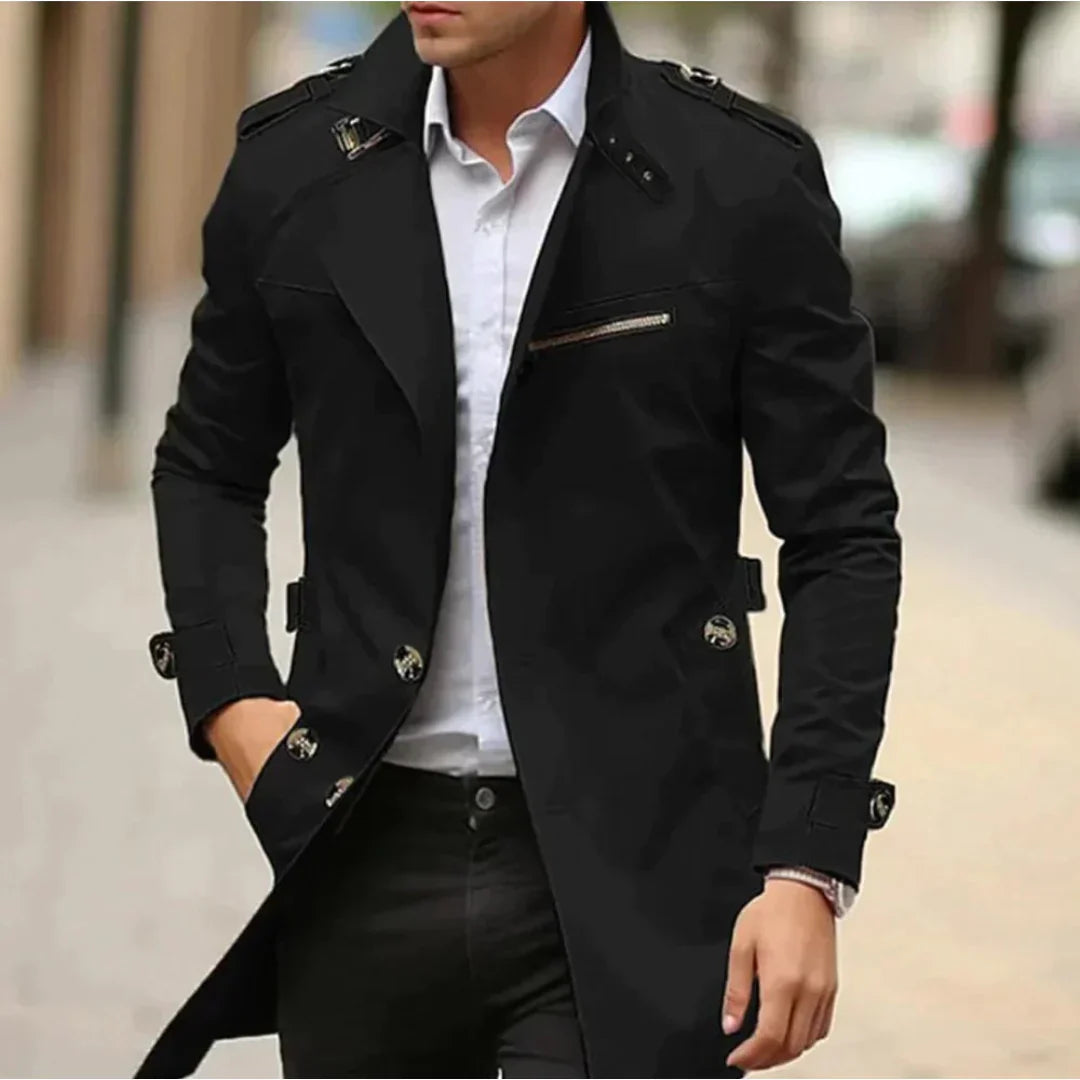 Verani | Classic-Fit Cotton Single-Breasted Overcoat