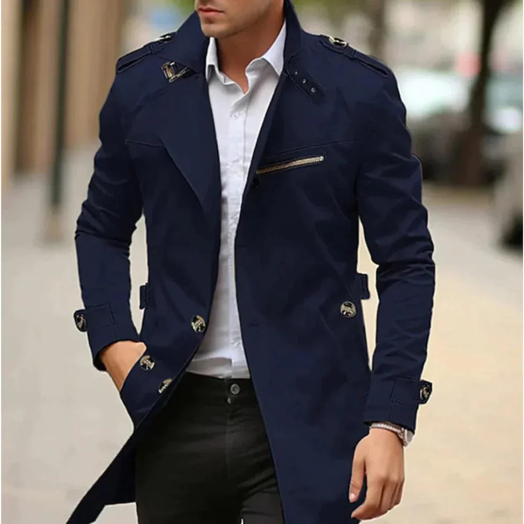 Verani | Classic-Fit Cotton Single-Breasted Overcoat