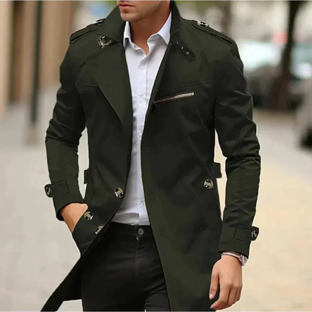 Verani | Classic-Fit Cotton Single-Breasted Overcoat