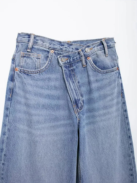 Verani Classic High-Waist Wide-Leg Denim Jeans