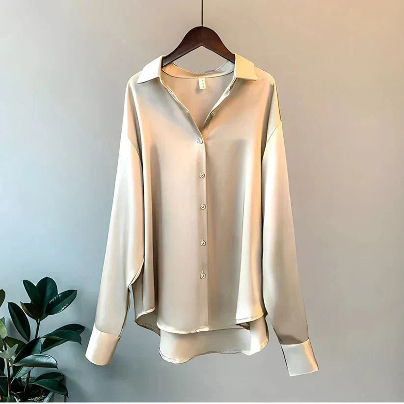 Verani | Luxe Silk Blouse – Women’s Feather‑Soft Satin Shirt