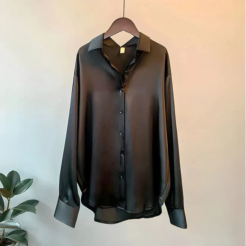 Verani | Luxe Silk Blouse – Women’s Feather‑Soft Satin Shirt