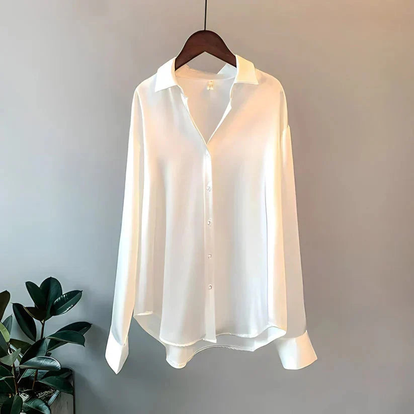 Verani | Luxe Silk Blouse – Women’s Feather‑Soft Satin Shirt