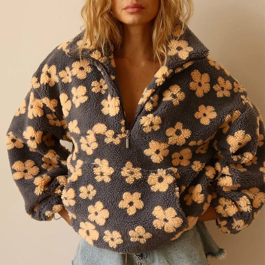 Verani Fleur Floral Fleece Jumper