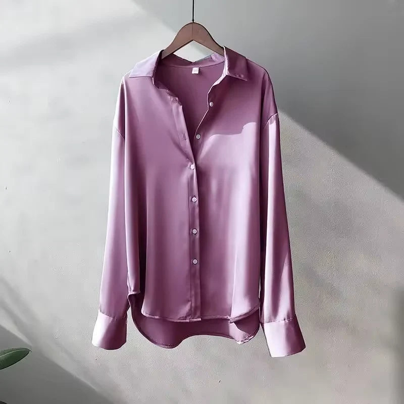 Verani | Luxe Silk Blouse – Women’s Feather‑Soft Satin Shirt