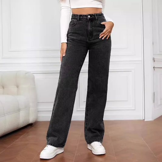 Verani High-Waist Relaxed Wide-Leg Denim Jeans