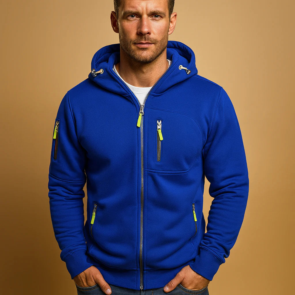 Verani Men’s Zip Hoodie with Adjustable Hood