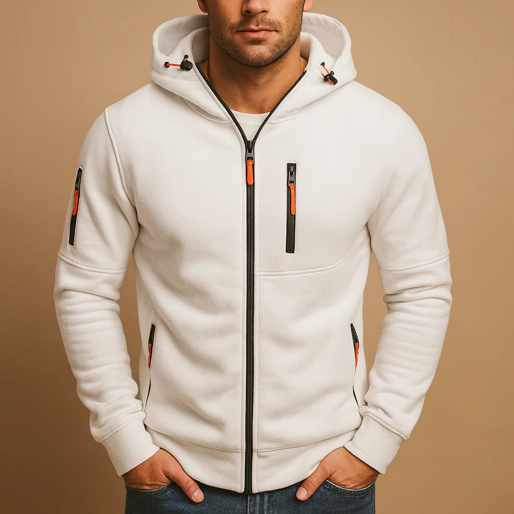 Verani Men’s Zip Hoodie with Adjustable Hood