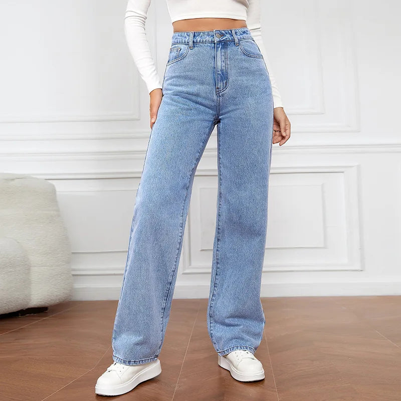 Verani High-Waist Relaxed Wide-Leg Denim Jeans