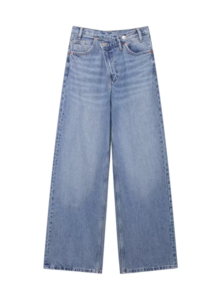 Verani Classic High-Waist Wide-Leg Denim Jeans