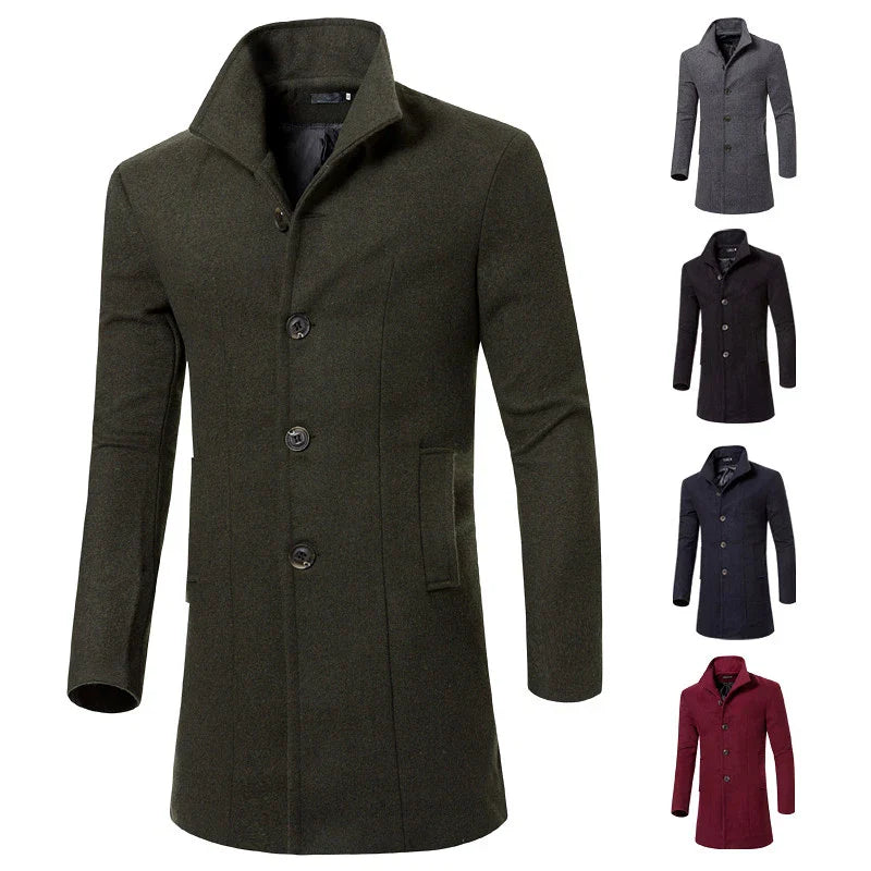 Verani | Elegant Men’s Tailored Wool-Blend Winter Coat