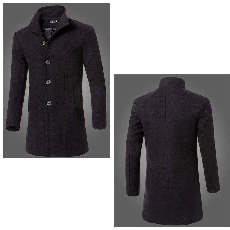 Verani | Elegant Men’s Tailored Wool-Blend Winter Coat
