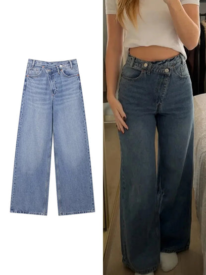 Verani Classic High-Waist Wide-Leg Denim Jeans