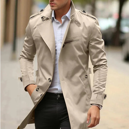 Verani | Classic-Fit Cotton Single-Breasted Overcoat