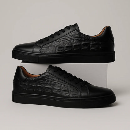 Verani Corbin Men Croc-Embossed Low-Top Sneakers