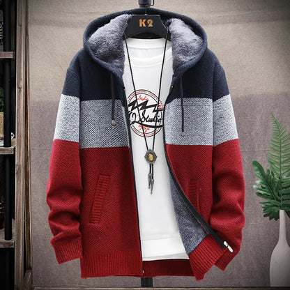 Verani Men’s Casual Oversized Crew Neck Zipper Sweater
