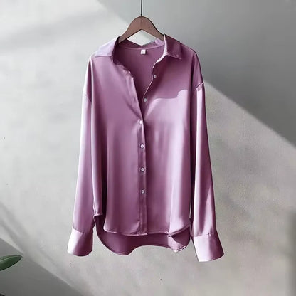 Verani | Luxe Silk Blouse – Women’s Feather‑Soft Satin Shirt