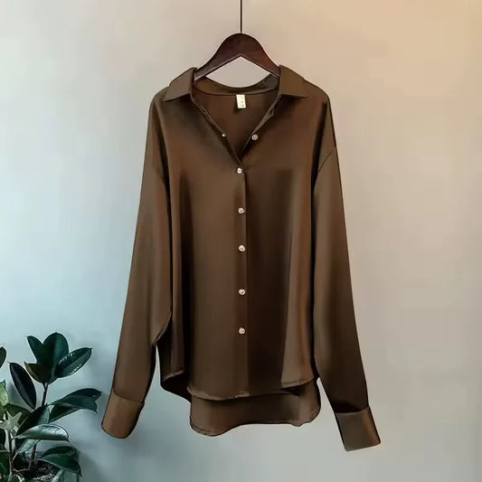 Verani | Luxe Silk Blouse – Women’s Feather‑Soft Satin Shirt
