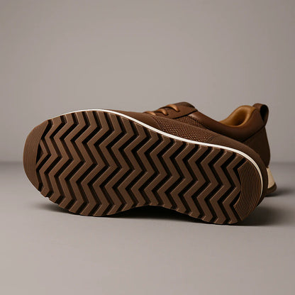 Verani Leather Mesh Men Sneakers with Cushioned Insole