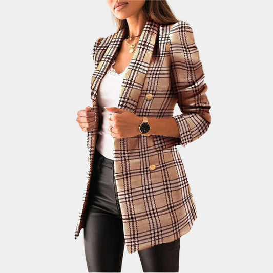 Verani | Double-Breasted Printed Blazer