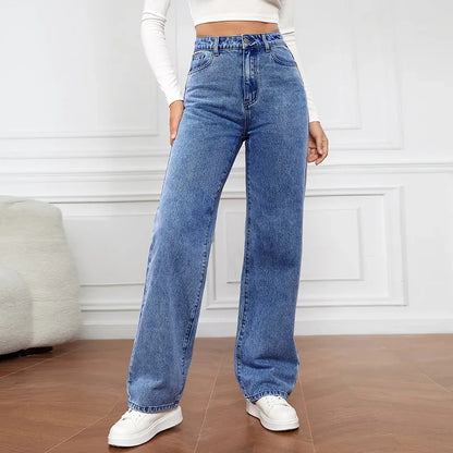 Verani High-Waist Relaxed Wide-Leg Denim Jeans