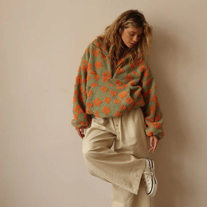 Verani Fleur Floral Fleece Jumper
