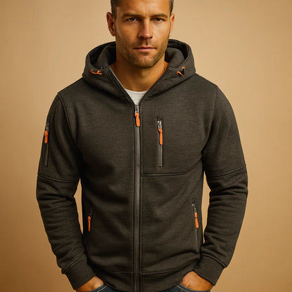 Verani Men’s Zip Hoodie with Adjustable Hood