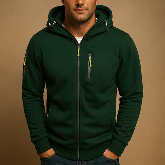Verani Men’s Zip Hoodie with Adjustable Hood