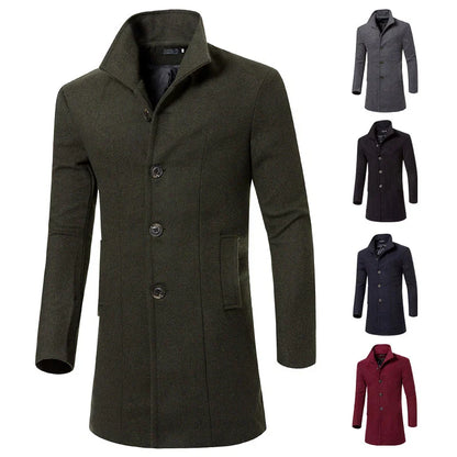 Verani | Elegant Men’s Tailored Wool-Blend Winter Coat