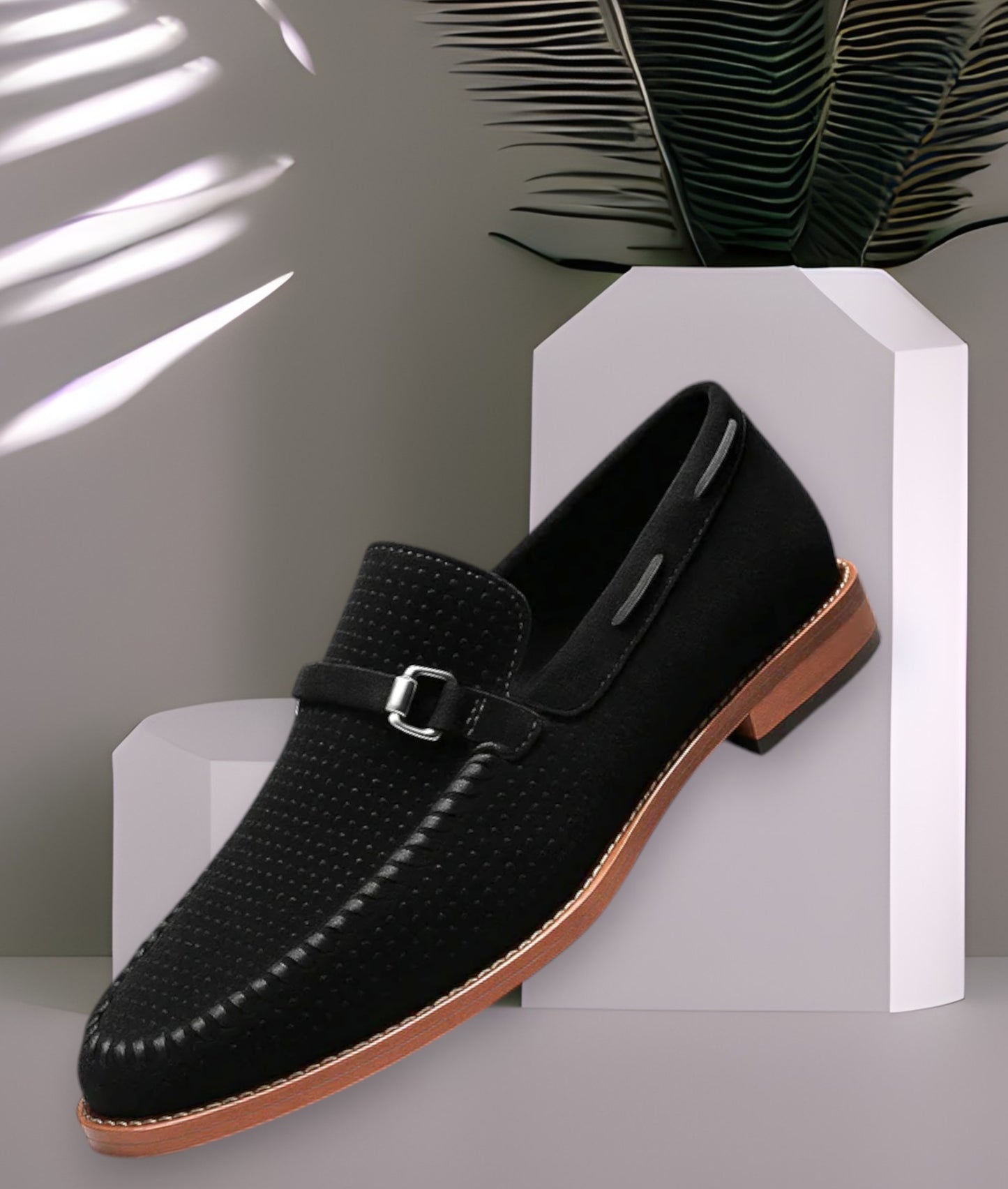 Joel Leather Loafers | Premium Woven Men’s Loafers for All-Day Comfort